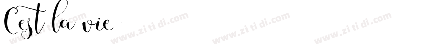 Cest la vie字体转换